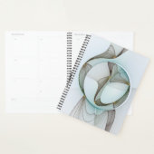 Abstracte moderne turquoise bruine gouden elegant planner (Display)