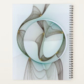 Abstracte moderne turquoise bruine gouden elegant planner (Achterkant)