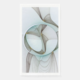 Abstracte moderne turquoise bruine gouden elegant servet