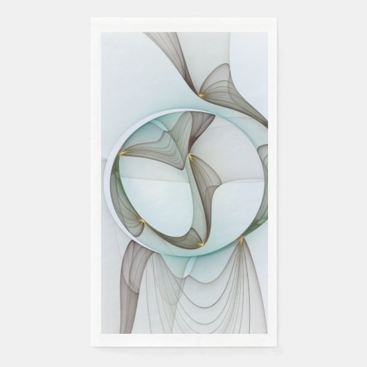 Abstracte moderne turquoise bruine gouden elegant servet (Voorkant)