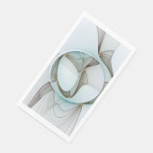 Abstracte moderne turquoise bruine gouden elegant servet (Hoek)