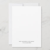 Abstracte moderne typografie Zwart-wit Kaart (Achterkant)