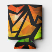 Abstracte moderne, veelhoekige, geometrische dar blikjeskoeler (Achterkant)