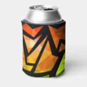 Abstracte moderne, veelhoekige, geometrische dar blikjeskoeler (Blikje Achterkant)