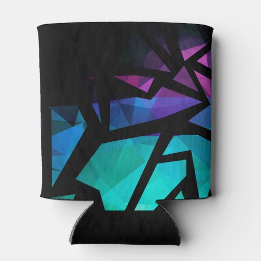 Abstracte moderne, veelhoekige, geometrische dar blikjeskoeler (Achterkant)