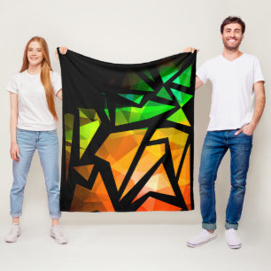 Abstracte moderne, veelhoekige, geometrische dar fleece deken
