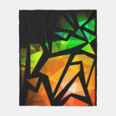 Abstracte moderne, veelhoekige, geometrische dar fleece deken (Voorkant)