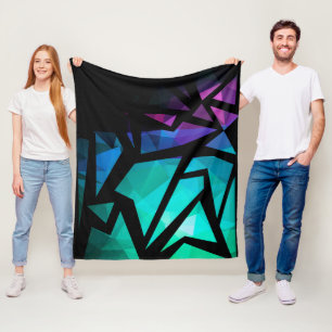 Abstracte moderne, veelhoekige, geometrische dar fleece deken