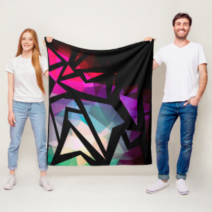 Abstracte moderne, veelhoekige, geometrische dar fleece deken