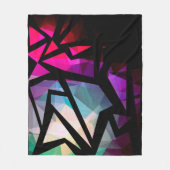 Abstracte moderne, veelhoekige, geometrische dar fleece deken (Voorkant)