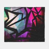 Abstracte moderne, veelhoekige, geometrische dar fleece deken (Voorkant (Horizontaal))