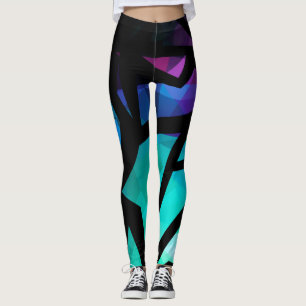 Abstracte moderne, veelhoekige, geometrische dar leggings