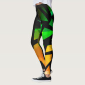 Abstracte moderne, veelhoekige, geometrische dar leggings (Links)