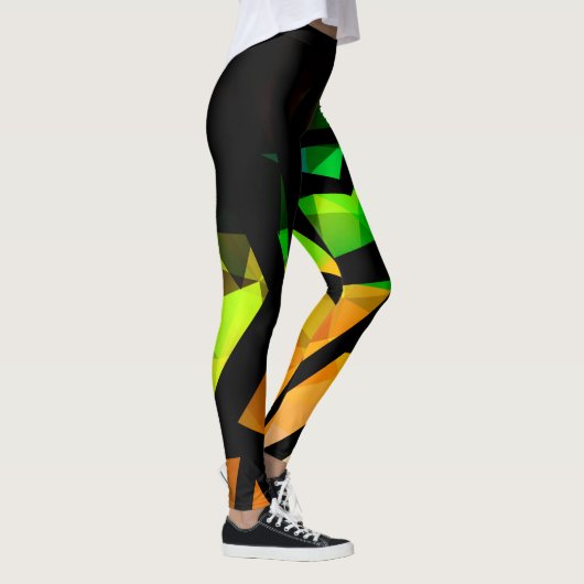 Abstracte moderne, veelhoekige, geometrische dar leggings (Rechts)