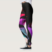 Abstracte moderne, veelhoekige, geometrische dar leggings (Links)