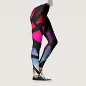Abstracte moderne, veelhoekige, geometrische dar leggings (Rechts)