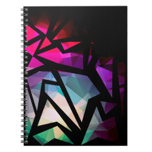 Abstracte moderne, veelhoekige, geometrische dar notitieboek