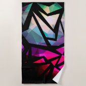 Abstracte moderne, veelhoekige, geometrische dar strandlaken (Voorkant)