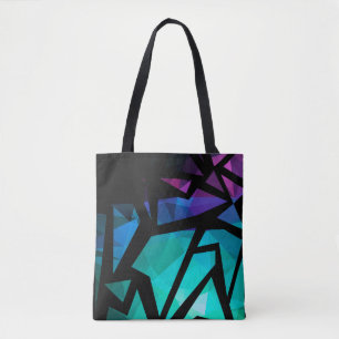 Abstracte moderne, veelhoekige, geometrische dar tote bag