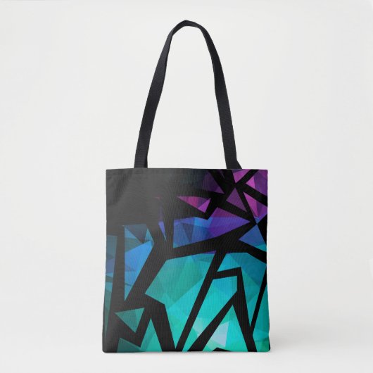 Abstracte moderne, veelhoekige, geometrische dar tote bag (Voorkant)