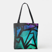 Abstracte moderne, veelhoekige, geometrische dar tote bag (Achterkant)