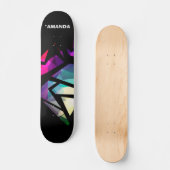 Abstracte moderne veelhoekige geometrische graffit persoonlijk skateboard (Voorkant)