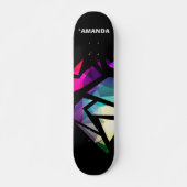 Abstracte moderne veelhoekige geometrische graffit persoonlijk skateboard (Voorkant)