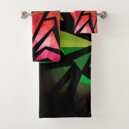 Abstracte moderne veelhoekige graffiti geometrisch bad handdoek