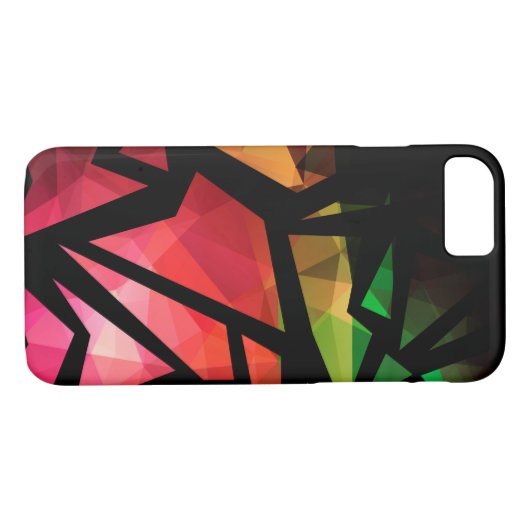 Abstracte moderne veelhoekige graffiti geometrisch Case-Mate iPhone case (Achterkant (Horizontaal))