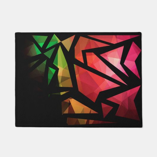 Abstracte moderne veelhoekige graffiti geometrisch deurmat (Voorkant)
