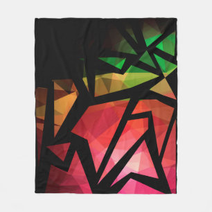Abstracte moderne veelhoekige graffiti geometrisch fleece deken