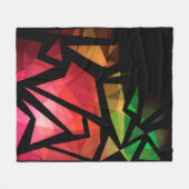 Abstracte moderne veelhoekige graffiti geometrisch fleece deken (Voorkant (Horizontaal))