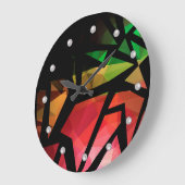 Abstracte moderne veelhoekige graffiti geometrisch grote klok (Hoek)