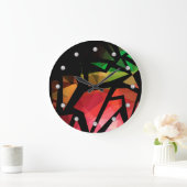 Abstracte moderne veelhoekige graffiti geometrisch grote klok (Huis)