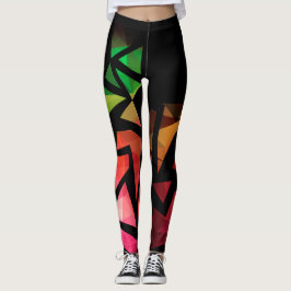 Abstracte moderne veelhoekige graffiti geometrisch leggings