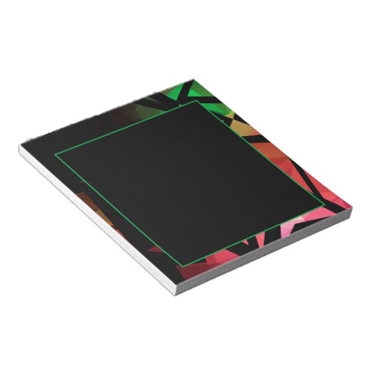 Abstracte moderne veelhoekige graffiti geometrisch notitieblok (Schuin)