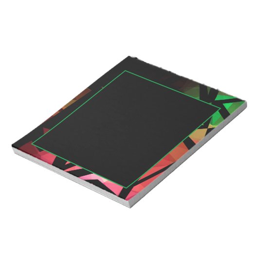 Abstracte moderne veelhoekige graffiti geometrisch notitieblok (Linkerzijde)