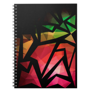 Abstracte moderne veelhoekige graffiti geometrisch notitieboek