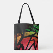 Abstracte moderne veelhoekige graffiti geometrisch tote bag (Achterkant)