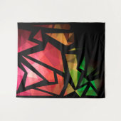 Abstracte moderne veelhoekige graffiti geometrisch wandkleed (Voorkant (horizontaal))