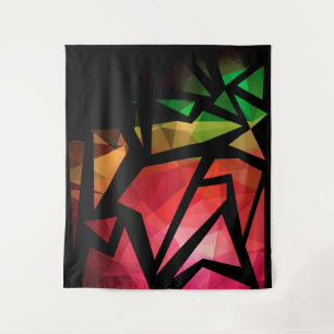 Abstracte moderne veelhoekige graffiti geometrisch wandkleed