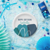 Abstracte moderne verjaardag papieren bordje (Feest)