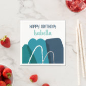 Abstracte moderne verjaardag servet (Insitu)