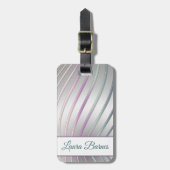 Abstracte Moderne Verloop Dynamische Lijnen Bagagelabel (Voorkant verticaal)