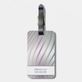 Abstracte Moderne Verloop Dynamische Lijnen Bagagelabel (Achterkant verticaal)