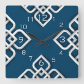Abstracte moderne vierkante klok (Voorkant)