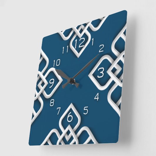 Abstracte moderne vierkante klok (Hoek)