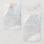 Abstracte Moderne Vierkante Waterverf Visitekaartje (Voorkant / Achterkant)