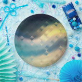 Abstracte moderne vloeistof met zachte gradiënt wa papieren bordje (Feest)