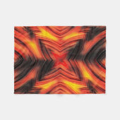 Abstracte moderne vloeistofgolven bruin fleece deken (Voorkant (Horizontaal))